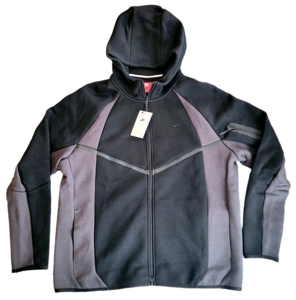 Nike Color-Block Tech Fleece Windrunner Zip Jacket Black IF1325-010 Men's XL NWT
